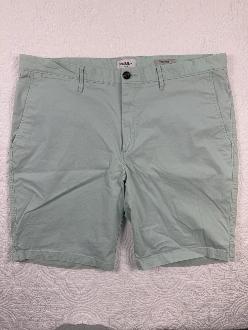 Goodfellow & Co Linden Shorts Men’s 40 Mint Green 10.5” Inseam Stretch